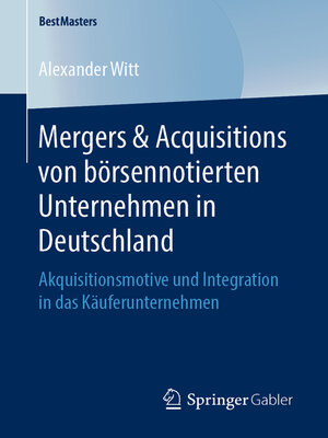 cover image of Mergers & Acquisitions von börsennotierten Unternehmen in Deutschland
